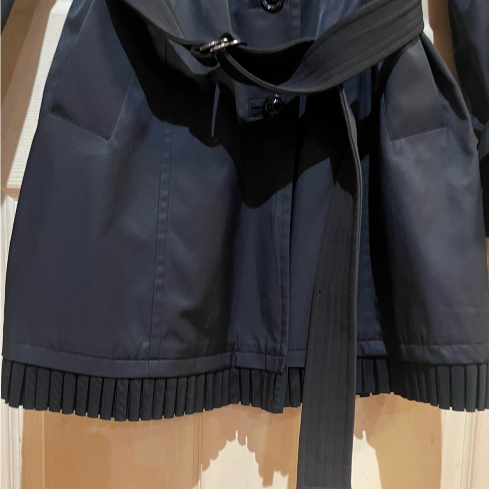 Hilary Radley Black Trench Coat, Size Medium - Picture 4 of 8